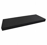 Repisa de Madera Negra con Soporte 25x60cm