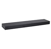 Repisa de Madera Negra con Soporte 25x100cm
