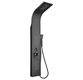 Columna con Mini Jets Ducha Teléfono Negra 135x20cm