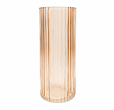Florero Zerb Vidrio Ambar 25cm