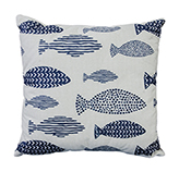 Cojín Tropical Blue Sublimado Peces 45x45cm