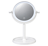 Espejo de Mesa Blanco con Luz LED de 27cm