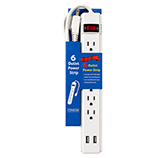 Regleta 6 Servicios 2 USB Integrados