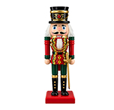 Cascanuez Soldier con Espada Rojo y Verde 20cm