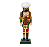Cascanuez Soldier con Tambor Rojo y Verde 25cm