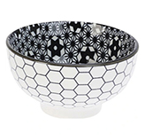 Tazón de Porcelana Mosaico Negro 11.5X6cm