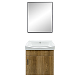 Mueble de Baño Aéreo Madera con Espejo 50x44cm