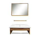 Mueble de Baño Aéreo Madera 60x40cm con Espejo