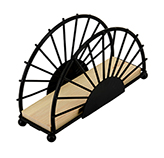 Porta Servilleta Bevel Negro Madera