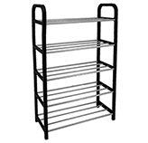 Zapatera 5 Niveles Negro Aluminio