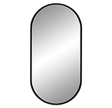 Espejo con Borde Negro Oval 80x40cm
