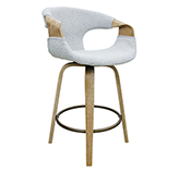 Silla para Bar Sardenia Gris Madera