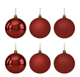 Bola Navidad Basic Roja 5cm 6 Piezas