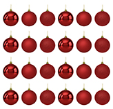 Bola Navidad Roja 7cm 24 Piezas