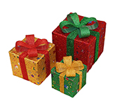 Regalos de Navidad con Luz Rojo Verde y Amarillo