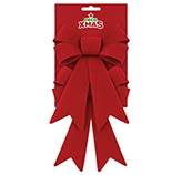 Lazo de Navidad Rojo Velvet 2 Piezas