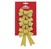 Lazo de Navidad Oro Escarcha 3 Piezas
