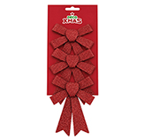 Lazo de Navidad Rojo Escarcha 3 Piezas