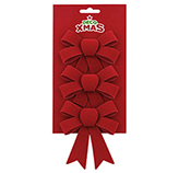 Lazo de Navidad Rojo Velvet 3 Piezas