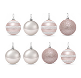 Set de 8 Bolas Navideñas 5cm