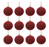 Bola Navideña Roja de 6cm 12 Piezas