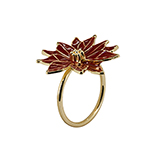 Anillo para Servilleta Diseño de Flor Ponsetia