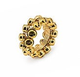 Anillo para Servilleta Diseño de Cascabel Dorado