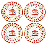 Plato de Postre Carousel Set 4 Piezas