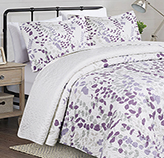 Sobrecama Twin 2 Piezas 50/50 Flores Lila