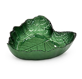 Plato de Vidrio con Diseño de Hoja 16cm