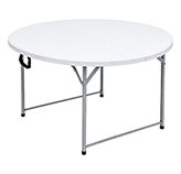 Mesa Circular Plegable Blanca 120cm