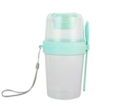 Vaso para Yogurt con Cuchara 870ml Turquesa