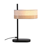 Lámpara de Mesa Capri 1xE14 Beige Negro