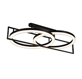 Lámpara de Techo Starx Doble 85x50cm LED Negro