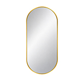 Espejo con Borde de Oro Oval 80X40cm