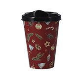 Vaso Plastico Navideño con Tapa 400ML
