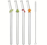 Sorbete de Vidrio con Cepillo Set de 5 Unidades