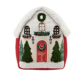 Cojín Winter Village con Forma de Casa Rustica