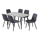 Comedor Shakespeare Gris 140x80x76cm 7 Piezas