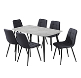 Comedor Shakespeare Antracita 140x80x76cm 7 Piezas