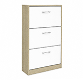 Zapatera 3 Puertas Manaos Nogal Blanco