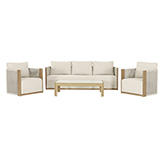 Mueble de Patío Salerno Beige 4 Piezas