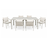 Comedor de Patio Bari Gray 7 Piezas