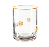 Vaso Vidrio Deco Naranja 410ml