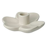Portavelas Flor Blanco 9X4cm
