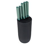 Juego de Cuchillos con Base Verde 6 Piezas