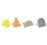 Set de Ganchos Geometricos 4 Piezas 8X8X6cm