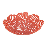 Frutero Leaves Rojo 27X6cm