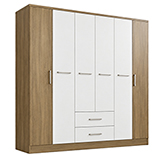 Armario Fineiro 6.9 Freijo y Blanco de 182X148X40cm