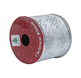 Cinta Navideña Plata Escarcha 2.1/2x10YDS